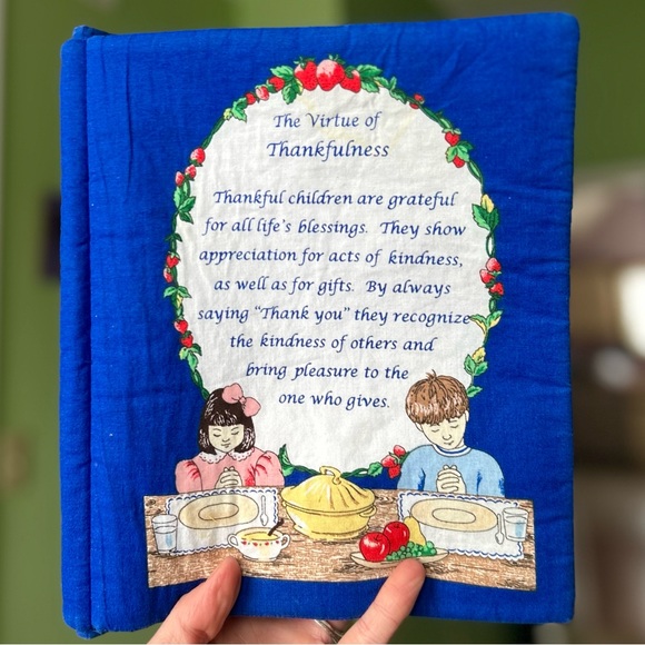 VTG Handmade Material Stitched Sewn Child's Virtues Life Lessons Soft Book Art - Picture 3 of 13